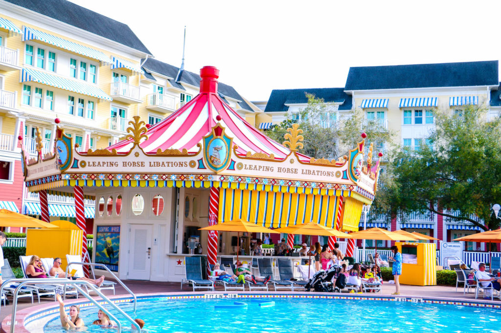 Disney DVC Boardwalk Villas Leaping Horse Libations pool and snack bar
