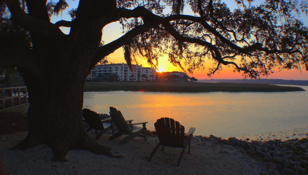 Disney DVC Hilton Head Island Resort sunset view from resort