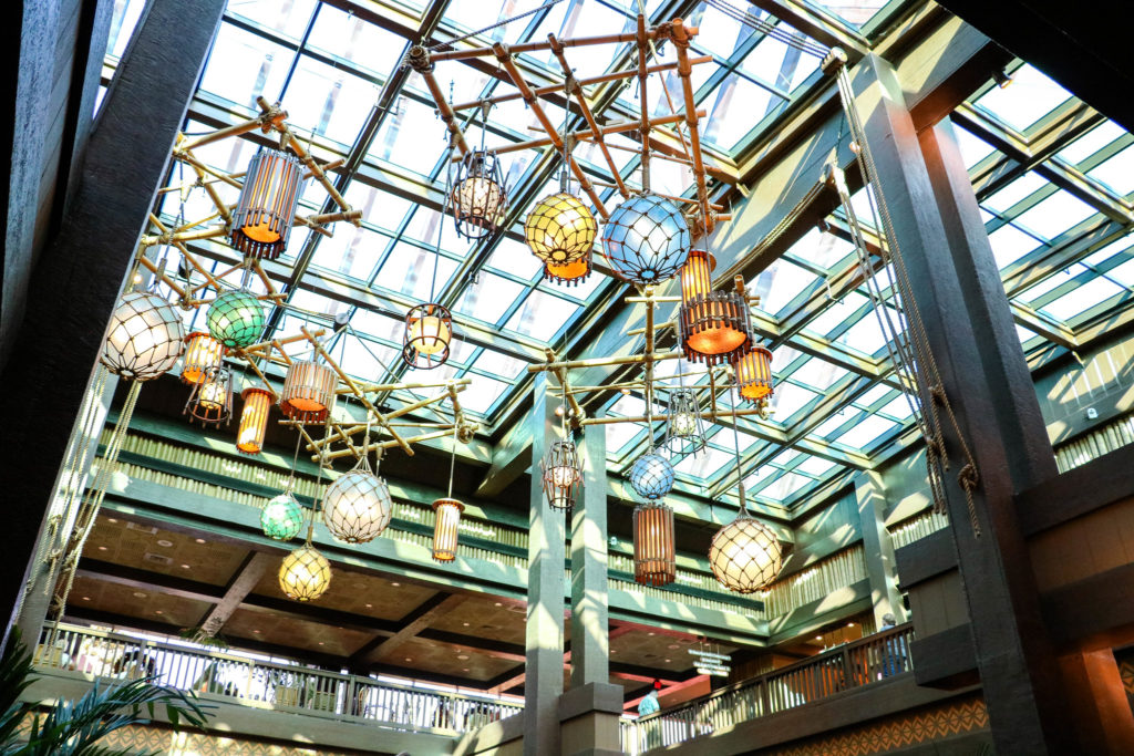 Disney DVC Polynesian lobby chandeliers