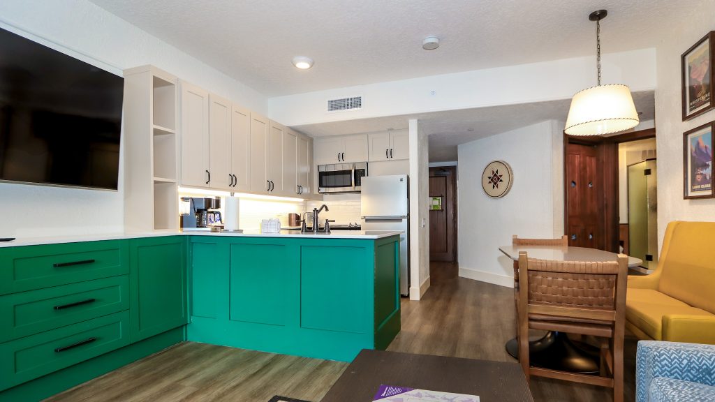 Boulder Ridge Villas Suite Living Area with Kitchen